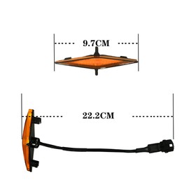 GTINTHEBOX 3 Pcs Grille Led Amber Light for 2014-2021 Toyota 4Runner TRD Pro Grille SR5 TRD Off-Road Limited TRO Pro,Amber Lens