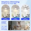 52in Ceiling Fan with Light,Modern Ceiling Fan with Light and