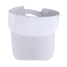 LONTG Kids Sun Visor Cap Toddler Adjustable Baseball Cap Wide Brim Sun Protection Hat Children Summer Beach Cap Sports Leisure Cap Outdoor Travel Cotton Sun Hat for Boys Girls 1-8 Years Old White