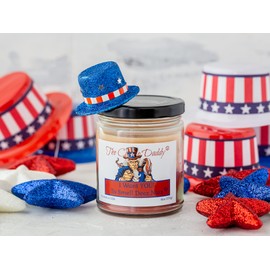 I Want You...to Smell Deez Nutz - 4th of July Edition - Banana Nut Bread Scented - 6 Ounce Jar Double Pour Candle- 40 Hour Burn Time