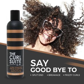 The Curl Suite Hydrating Shampoo for Curly Hair Infused with Special Extracts & Proteins Sulfate-Free Hydrating Shampoo Anti-Frizz Hydration Color Safe Shampoo for Dry & Dull Hair (8 OZ)