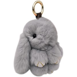 CHENGLI Bunny Keychain Soft Mini Plush Bunny Pompom Keychain Cute Bunny Keychain for Women Plush Bunny Bag Purse Pendant Gift for Women Girls Christmas Birthday Holiday
