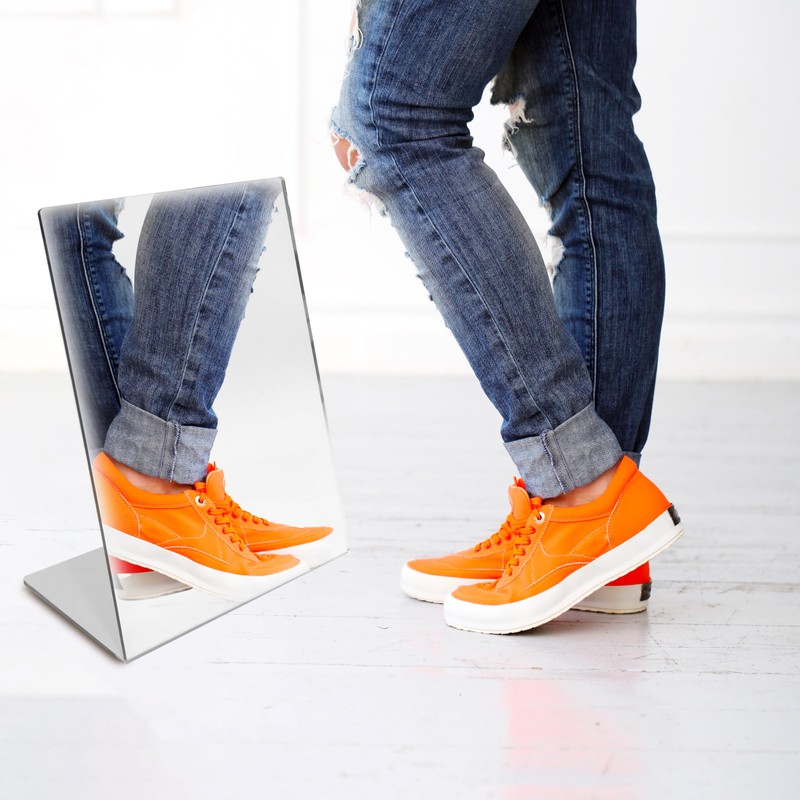 SSWBasics Acrylic Easel Floor Mirror - 12W” x 18”H