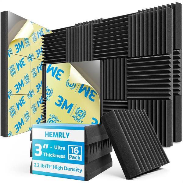 3" X 12" X 12" Sound Proof Foam Panels for