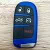 SRT BLUE KEY FOB HELLCAT 5 BUTTON WITH SILVER SRT