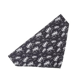 Eco Chic Recycled Dog Bandana 1PCS Washable Triangle Scarf for Pets Dogs and Cats (Landrovers Black)