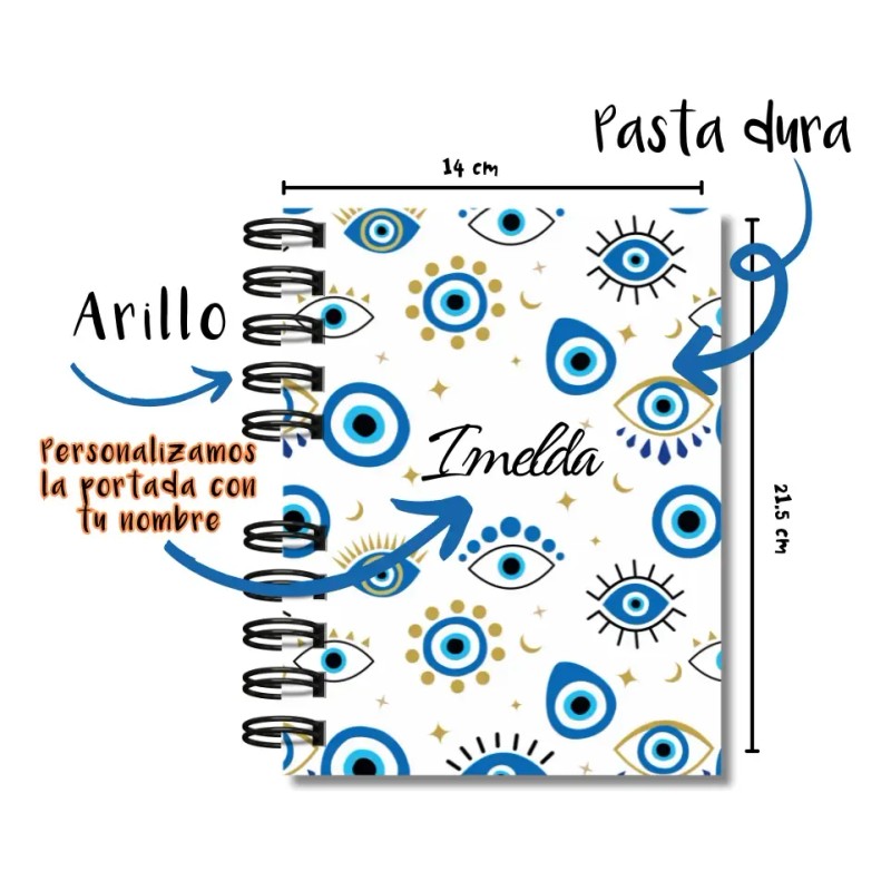 Agenda 2025 A5 2 Dia X Pagina Personalizada Arillo Metalico