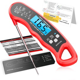 Generic Meat Thermometer Digital for Cooking, Instant Read Food Thermometer Wireless Meat Probe for Kitchen Cooking, Candy Making, Outdoor Grill, Liquids, Oil Fry- Folding, Calibration & Waterproof