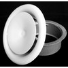 5" Round Air Vent Supply Grille with Sponge Gasket and