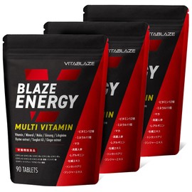 BLAZE ENERGY マルチビタミン & マルチミネラル サプリメント ビタミン 12種 ミネラル 11種 90日分 270粒 亜鉛 マカ 高麗人参 アルギニン トンカットアリ 牡蠣エキス VITA BLAZE ビタブレイズ ブレイズエナジー