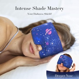 Silk Eye Mask for Sleeping Side Day Sleepers,Ice Silk Sleep Mask Ideal for Travel, Night Work, Napping, Side Sleeping and Office Use for Both Men and Women