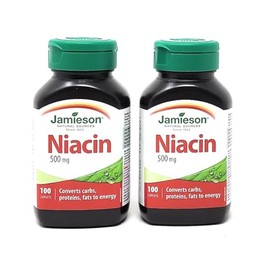Jamieson Jamieson Niacin 500mg 100 Caplets (2 Pack)