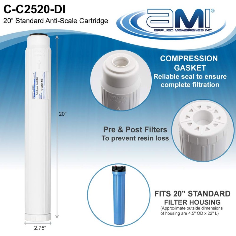 Anti-Scale Filter Cartridge for Standard 20" Filter Housing