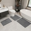 LINLA 3 Pieces Bathroom Rug Set, Absorbent Non Slip Chenille