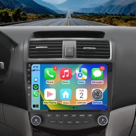 Car Radio Stereo for Honda Accord 2003 2004 2005 2006 2007,Built-in Carplay/Android Auto 10 inch Head Unit 2G RAM 32G ROM with WiFi GPS Navigation DSP Bluetoot