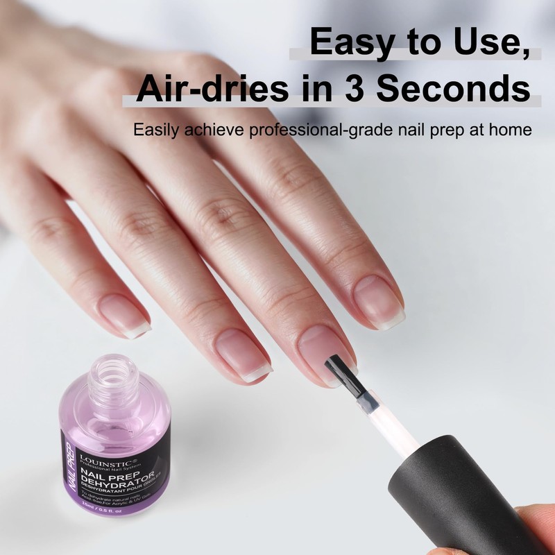 Nail Dehydrator 15ml, Acid-Free Nail Prep Dehydrate, Air-Dries in 3s