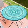 Unbranded Round Tablecloth Fitted Elastic Table Cover Waterproof Table Cloth
