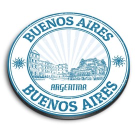 1 x Round MDF Magnet - Buenos Aires Argentina Travel 4390