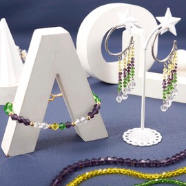 Spritewelry 12 Strands Faceted Glass Beads 6mm Bicone Crystal Beads 4mm Spacers Rondelle Beads Bulk for Jewelry Making DIY Crafts 12 Styles Mixed Shapes (Mix Colors)