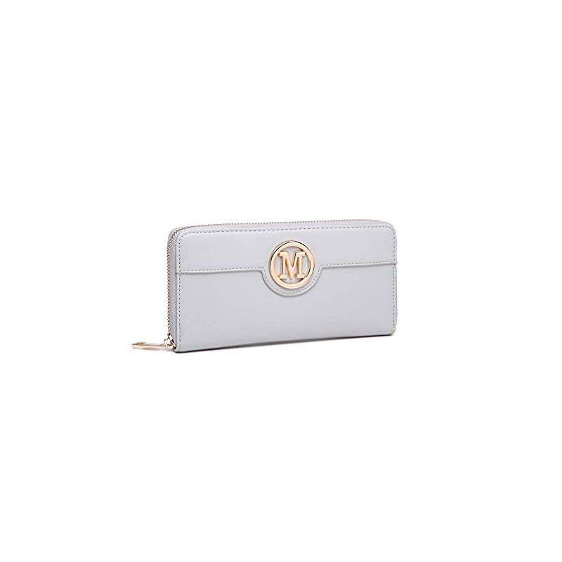 Miss Lulu Women's Classic Wallet with Long Zip Slot for