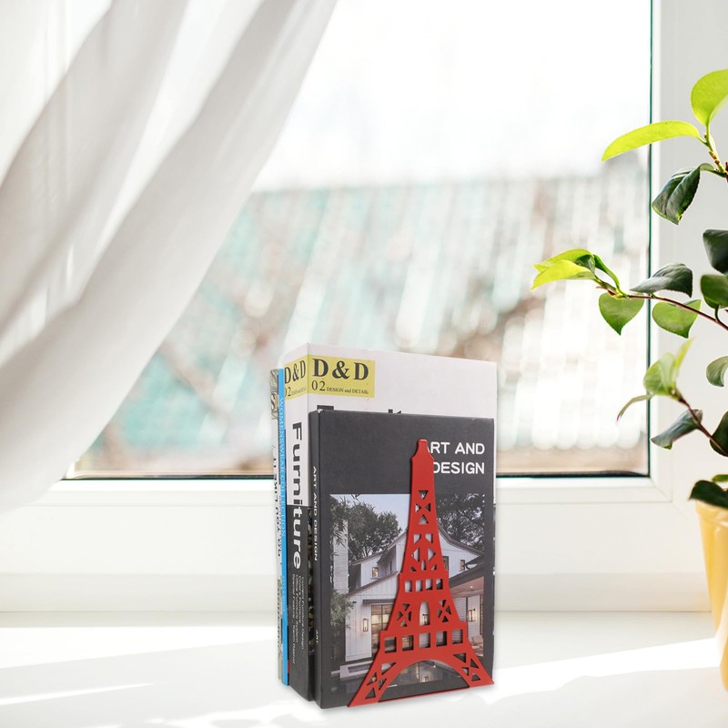BESTOYARD 2 Pcs Genesis Eiffel Tower Bookends Stylish Reusable Tower