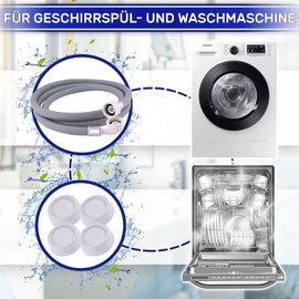 Inlet Hose Washing Machine and Dishwasher 4 m 25°C from 20 to 60 Bar Connection Diameter 3/4 Inch Water Hose Complete with 4 Vibration Dampers Washing Machine Made in Italy MONTERAL