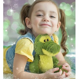 DolliBu Plush Alligator Stuffed Animal - Soft Huggable Green XL Alligator and Sitting Green Alligator Adorable Playtime Plush Toys, Cute Animal Cuddle Gifts
