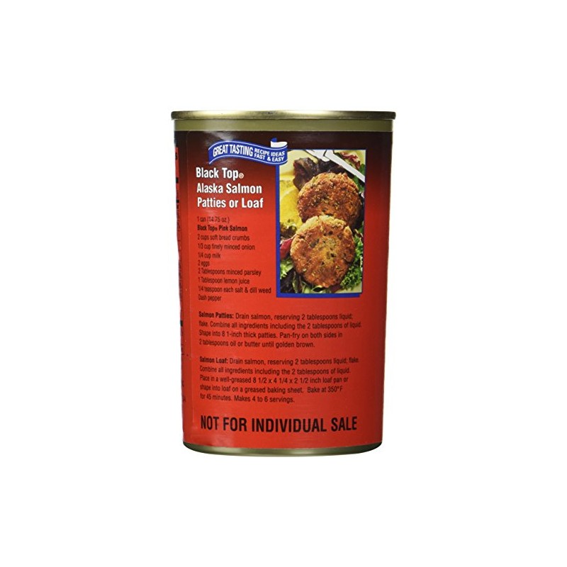 Black Top Premium Wild Alaska Pink Salmon, 14.75 Ounce (Pack