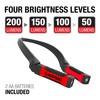 EZRED Bright NK10 ANYWEAR Neck Light for Hands-Free Lighting, Red