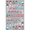 Package includes: 10 pieces Christmas nail stickers, multiple Christmas elements