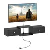 Katrawu 43" Floating TV Stand, Wood Entertainment Center with Big