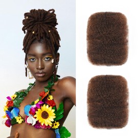JIAJIA Teresa Afro Kinkys Bulk Human Hair for Twists, Braids and Dreadlocks, Natural and Soft Afro Kinky Curly Human Hair Bulk Can be Dyed and Bleached (16 Inch, #4, 30g/Pack)