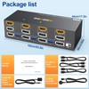 8K HDMI DP KVM Switch 3 Monitors 3 Computers, 8K@60Hz/4K@144Hz