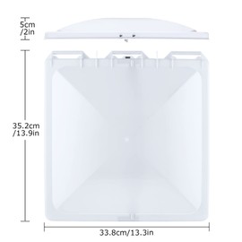 MIVIDE 14 inch RV Vent Covers for Roof, RV Roof Vent Covers, Compatible with Roof Vents for RV, Trailer, Camper, Motorhome, 1 PC White