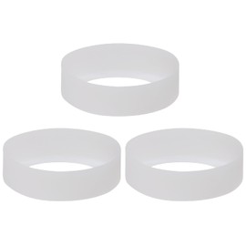 ONLYKXY 3pcs Silicone bottom pad for thermos cup 6.5CM OD 6.1CM ID Holder Insulation Mat Non-Slip Cup Mug Coaster (Clear)