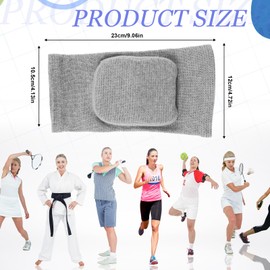 Arm Brace Pads Elbow Protector Strap, Support Fitness Arm Protector Compression Arms Breathable Sleeve Wrap with Padded Soft Support Cushion for Men and Women (Grey)