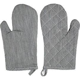 GmwyCzV 1 Paar Ofenhandschuhe, 19 x 26cm Hitzebeständig Topfhandschuhe, Baumwolle Ofenhandschuhe, Atmungsaktiv und rutschfest, Geeignet für Backofen, Mikrowelle, Heißluftfritteuse, Grill