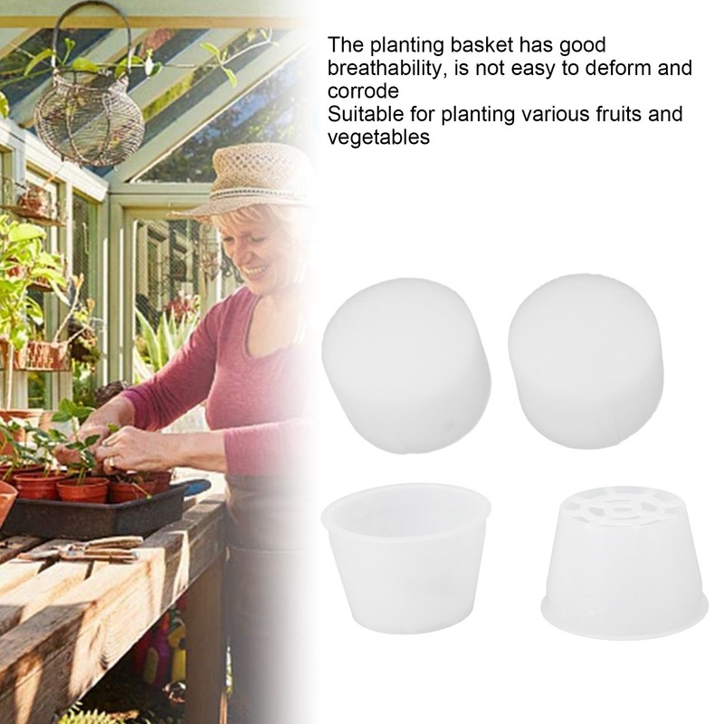 100 Set Hydroponic Grow Baskets Sponges Circular Planting Baskets Plant