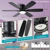 52inch Black Ceiling Fans with Lights and Remote/App Control, Low
