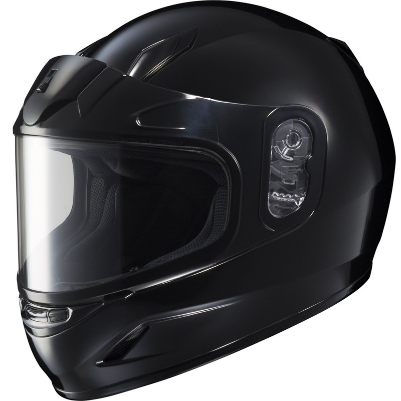 HJC CL-Y Solid Full Face Snow Helmet, DOT Approved (Black,