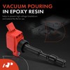 A-Premium (Red) Engine Ignition Coil Pack Compatible with Hyundai Elantra