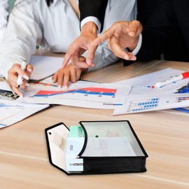 A4 Plastic Wallets, 6 Pcs Popper Wallet Plastic File Folder Poly Envelope Expanding File Wallet Document Folder with Snap Closure and Card Slot, Premium Pockets Files Envelope for School Office Home