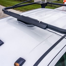Buyers Products 1501193 Ladder Rack Wind Deflector, for Utility/Work Truck and Vans, Reduces Noise, Black