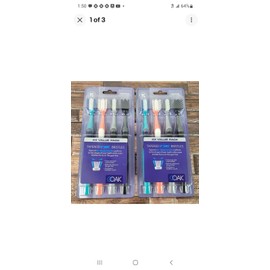 OOAK 2X Ooak Toothbrush, Tapered V++Arc Soft Bristles, Standard Brush Head 4 Packs