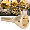 Nunafey Tenor Horn Mouthpiece 1/2" Horn Mouthpiece for Trombone Golden