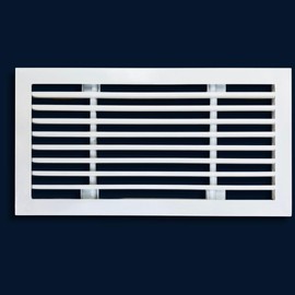 Sierra Grates Premium 10" X 4" [Duct Opening] Linear Aluminum Bar Return Air Grille - White - White [Outer Dimensions: 12" W x 6" H] – for Ceiling, Wall Use