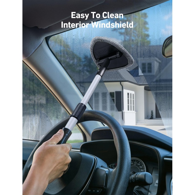 AstroAI Windshield Cleaner Tool, Car Interior Detailing Cleaning Kit with