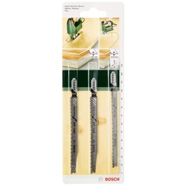 Bosch DIY 3tlg. Stichsägeblatt-Set Extra Clean for Hard Wood zum Sägen in Hartholz