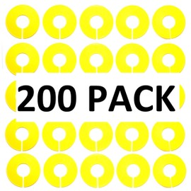 Yellow Round Plastic Blank Rack Size Dividers - Multi-Pack (200)