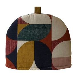 Reno Retro Geometric Teal Mustard Navy Tea Cosy